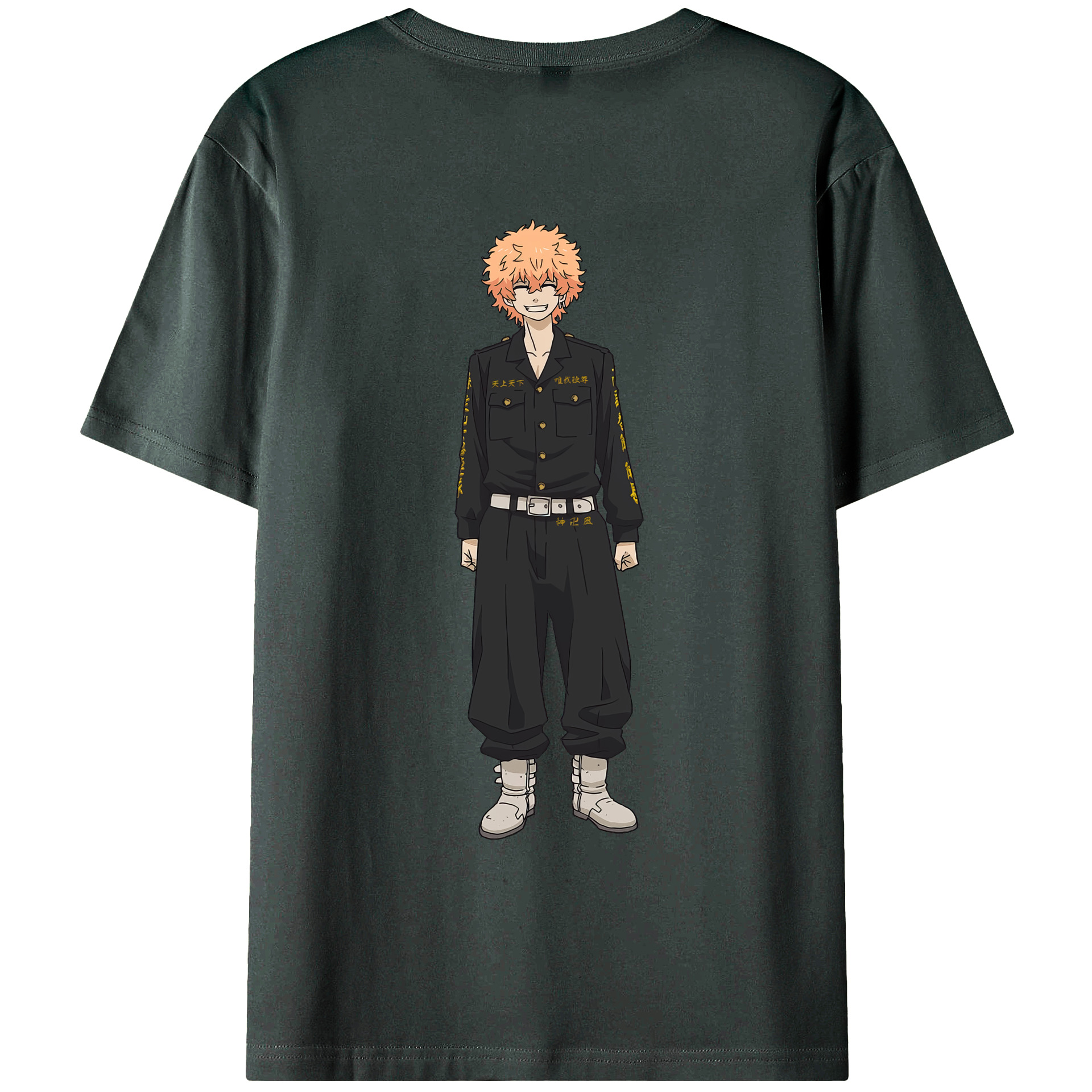 （画像用） 東京リベンジャーズ Tokyo Revengers 綿100％ メンズ半袖Tシャツ（バックプリント） 通気性